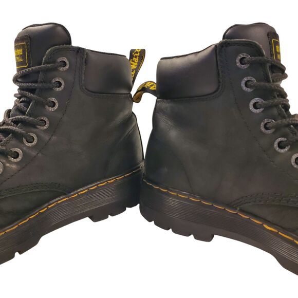 DR. MARTENS INDUSTRIAL Boots Mens Size 10 Black Leather Combat Lace Up Workwear main image 12